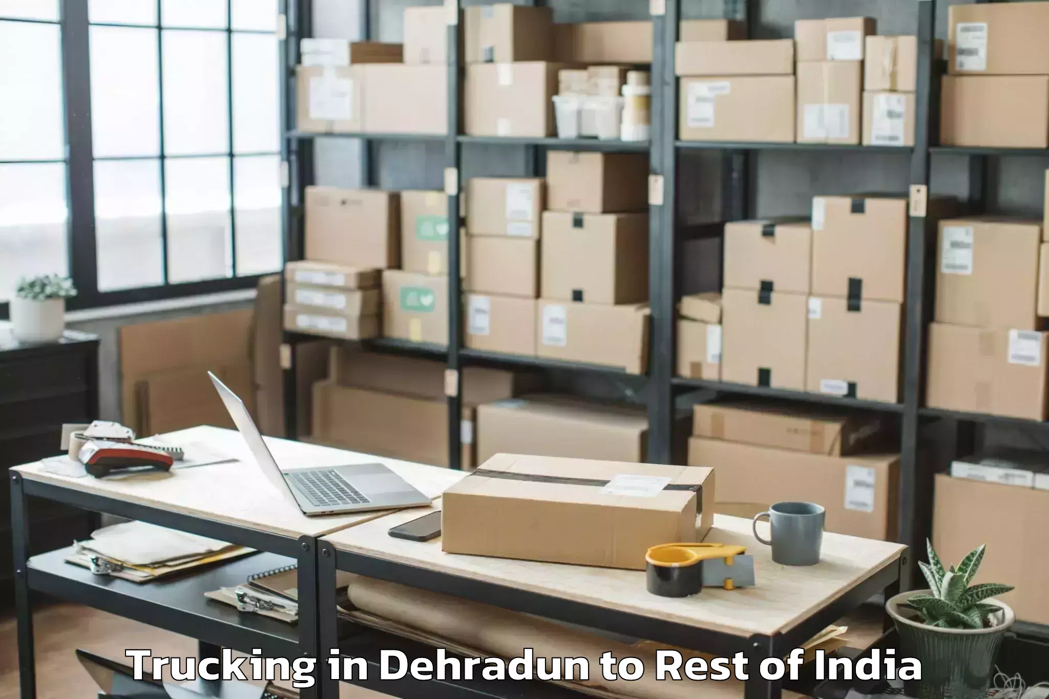 Book Dehradun to Tirumayam Trucking Online